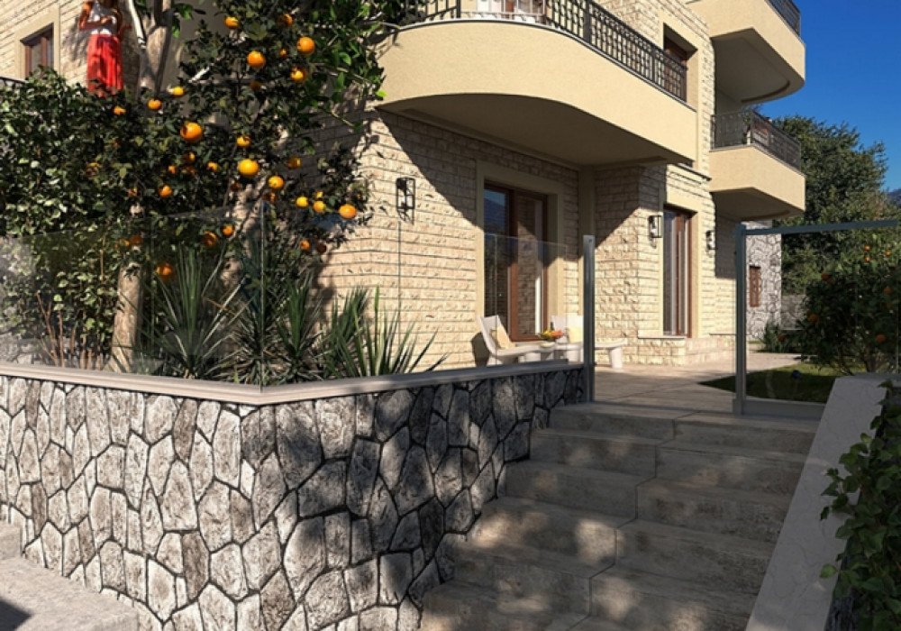 Boka Bay of Kotor, Kamenari district. New apartments in a club-type apartment building.
The distance to the sea is 300m.

The house has four floors, a