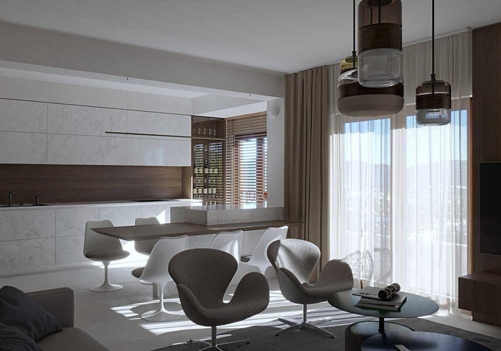 Boka Bay of Kotor, Kamenari district. New apartments in a club-type apartment building.
The distance to the sea is 300m.

The house has four floors, a