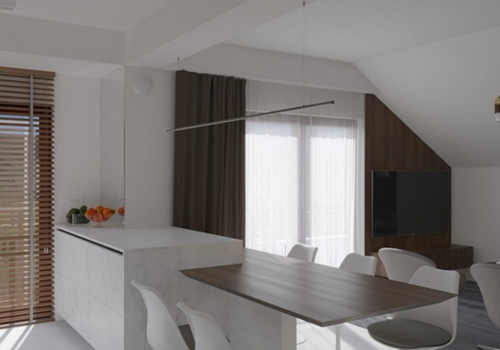 Boka Bay of Kotor, Kamenari district. New apartments in a club-type apartment building.
The distance to the sea is 300m.

The house has four floors, a