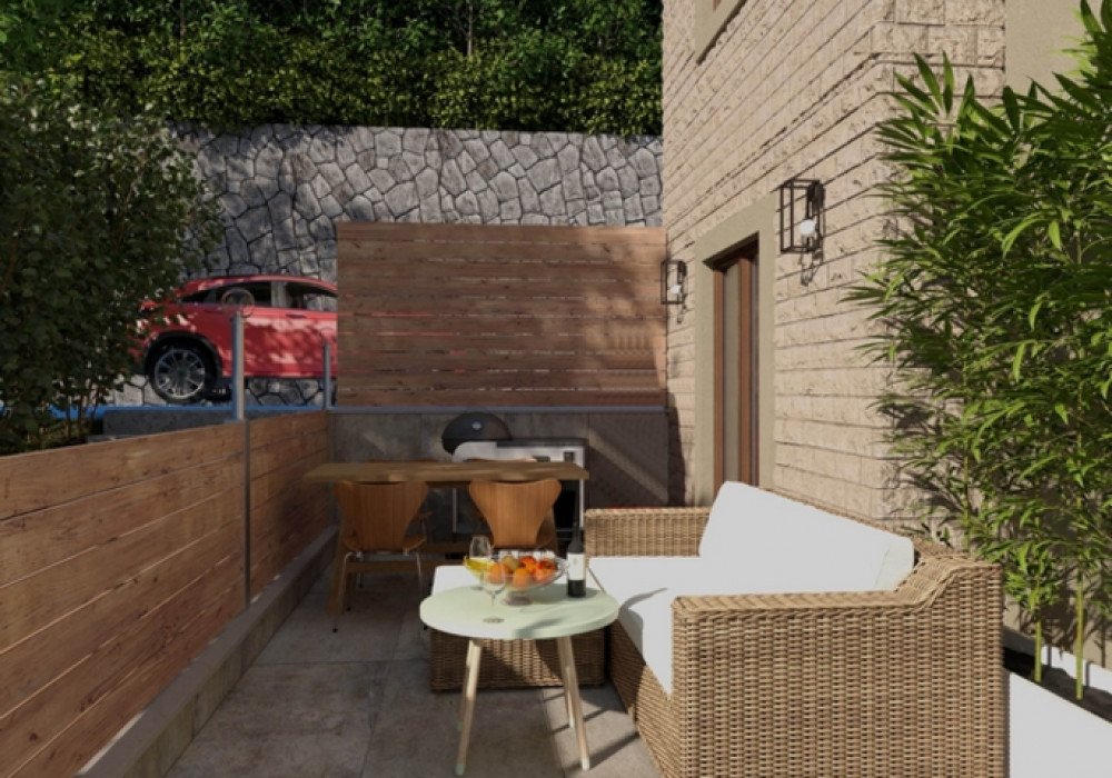 Boka Bay of Kotor, Kamenari district. New apartments in a club-type apartment building.
The distance to the sea is 300m.

The house has four floors, a